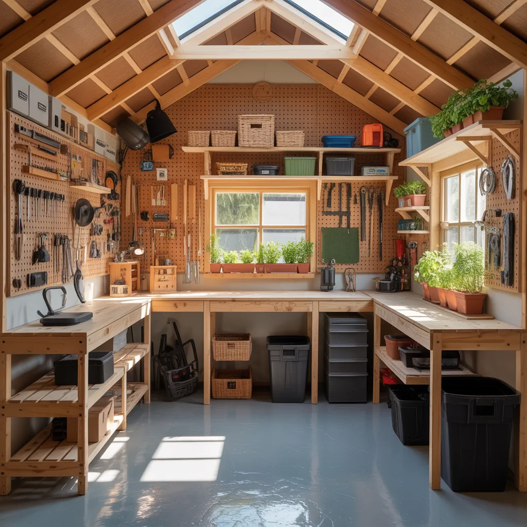 10x12 shed inside ideas