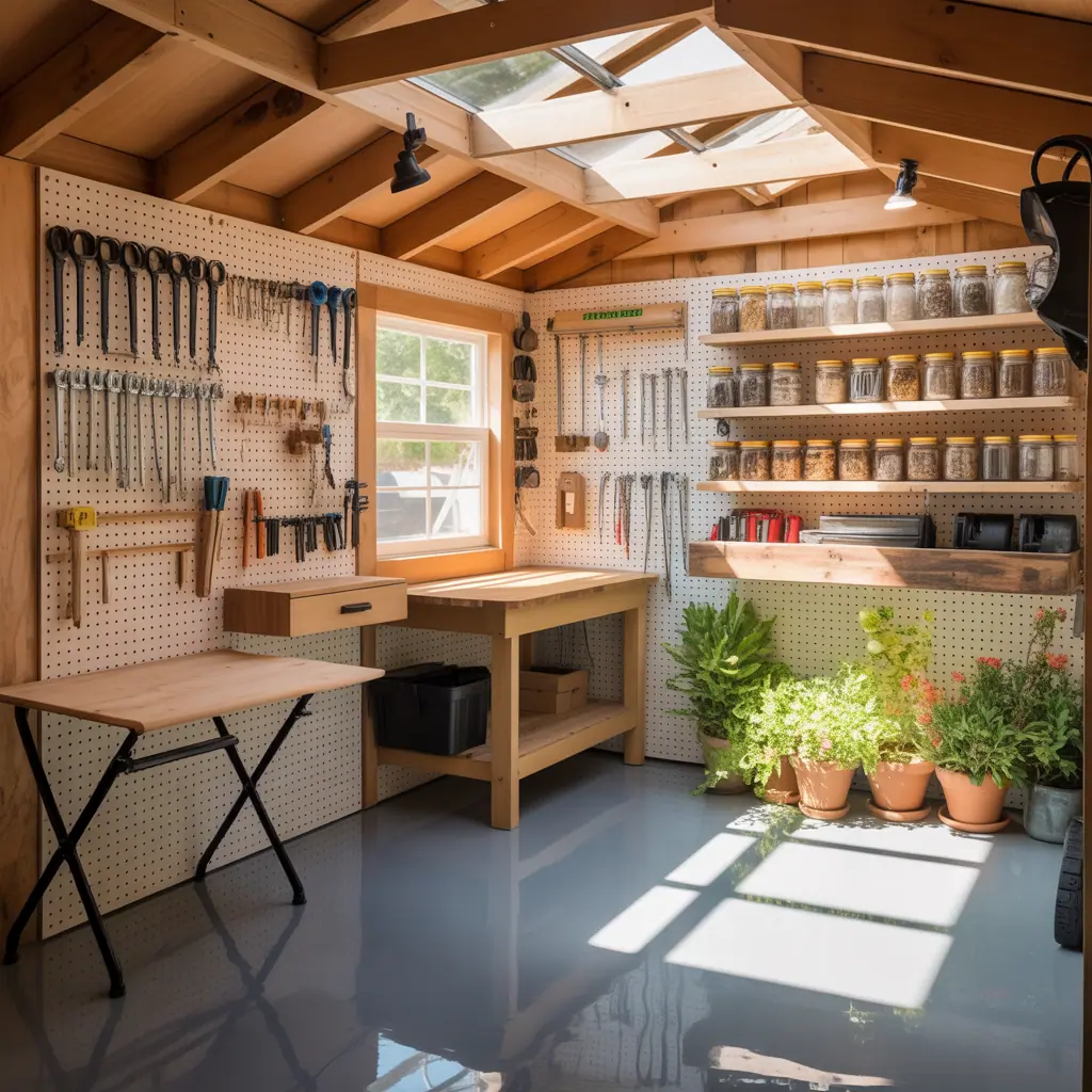 10x12 shed inside ideas