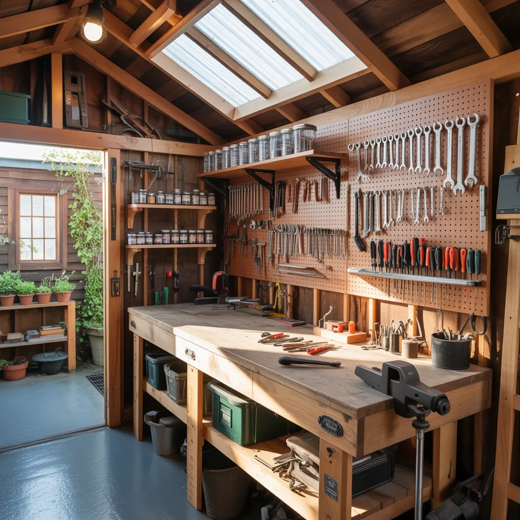 10x12 shed inside ideas