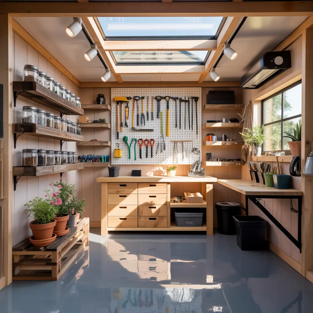 10x12 shed inside ideas