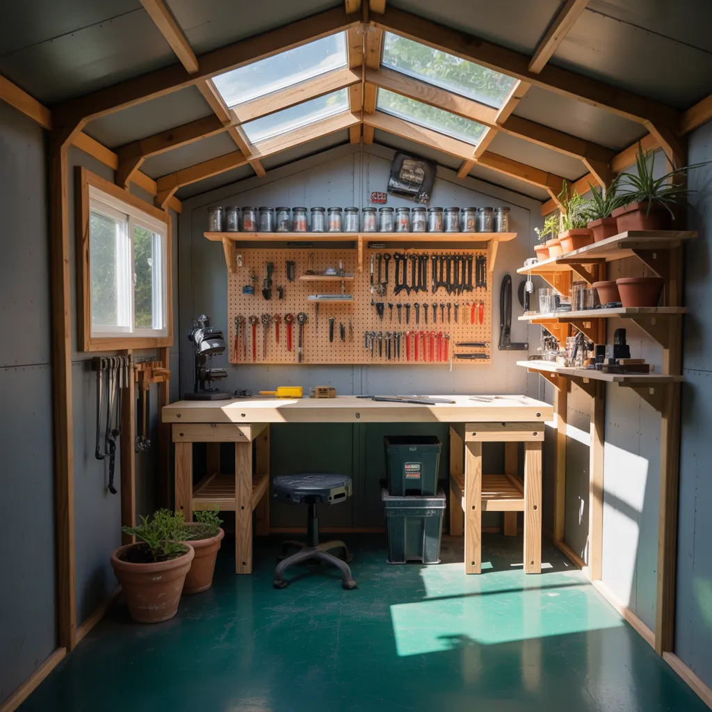 10x12 shed inside ideas