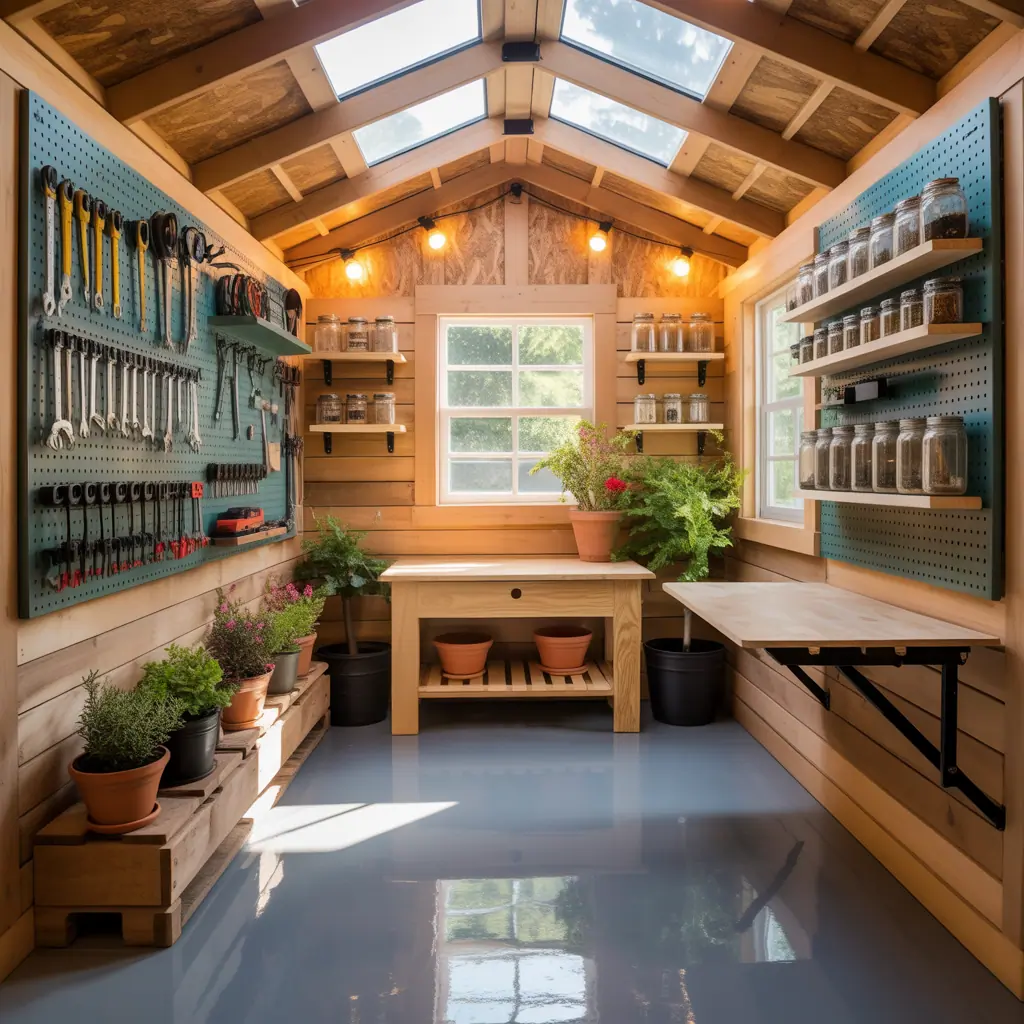 10x12 shed inside ideas