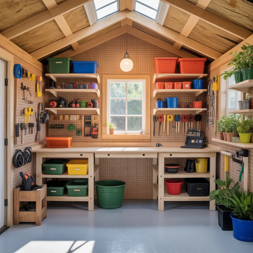 10x12 shed inside ideas