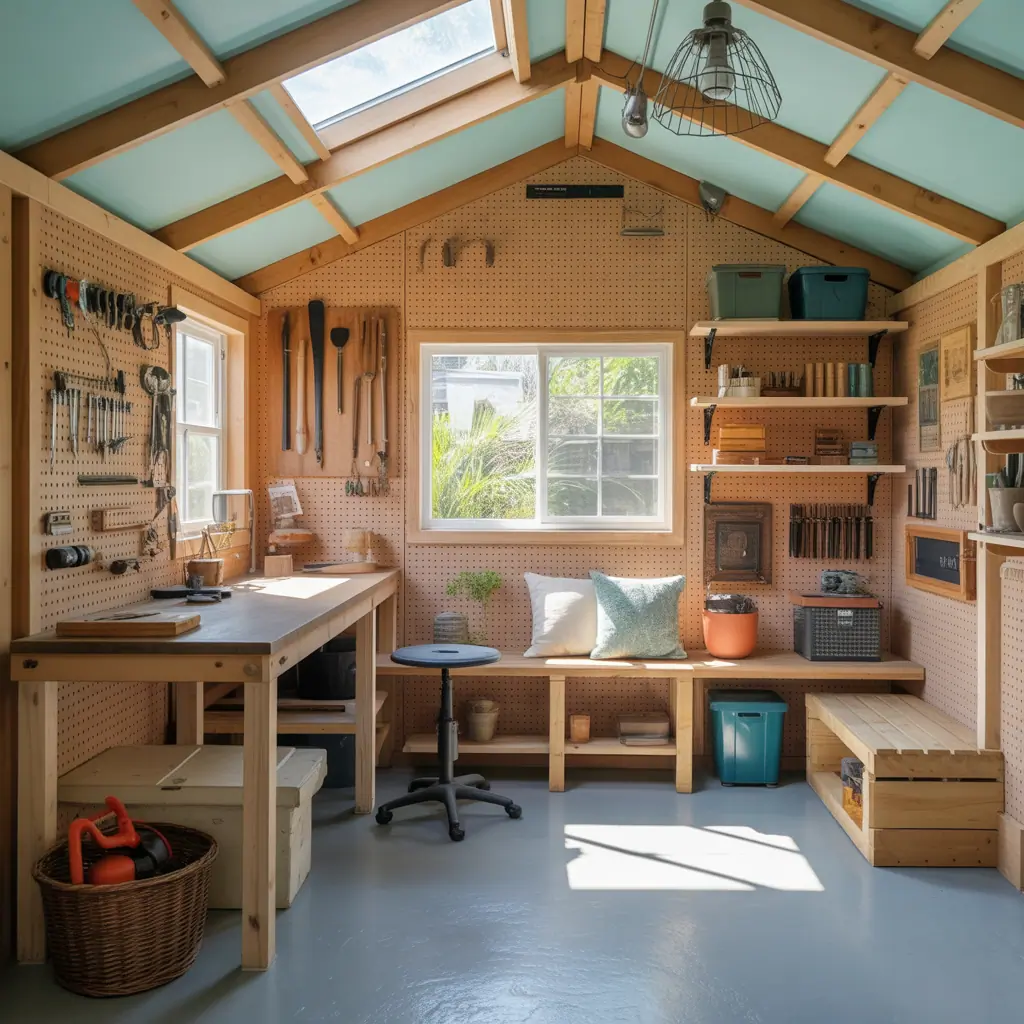 10x12 shed inside ideas