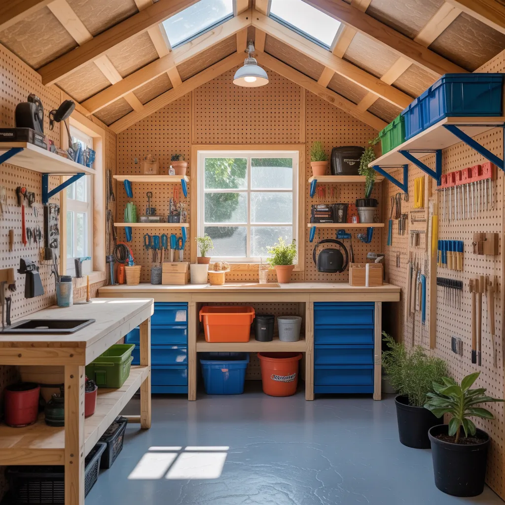 10x12 shed inside ideas