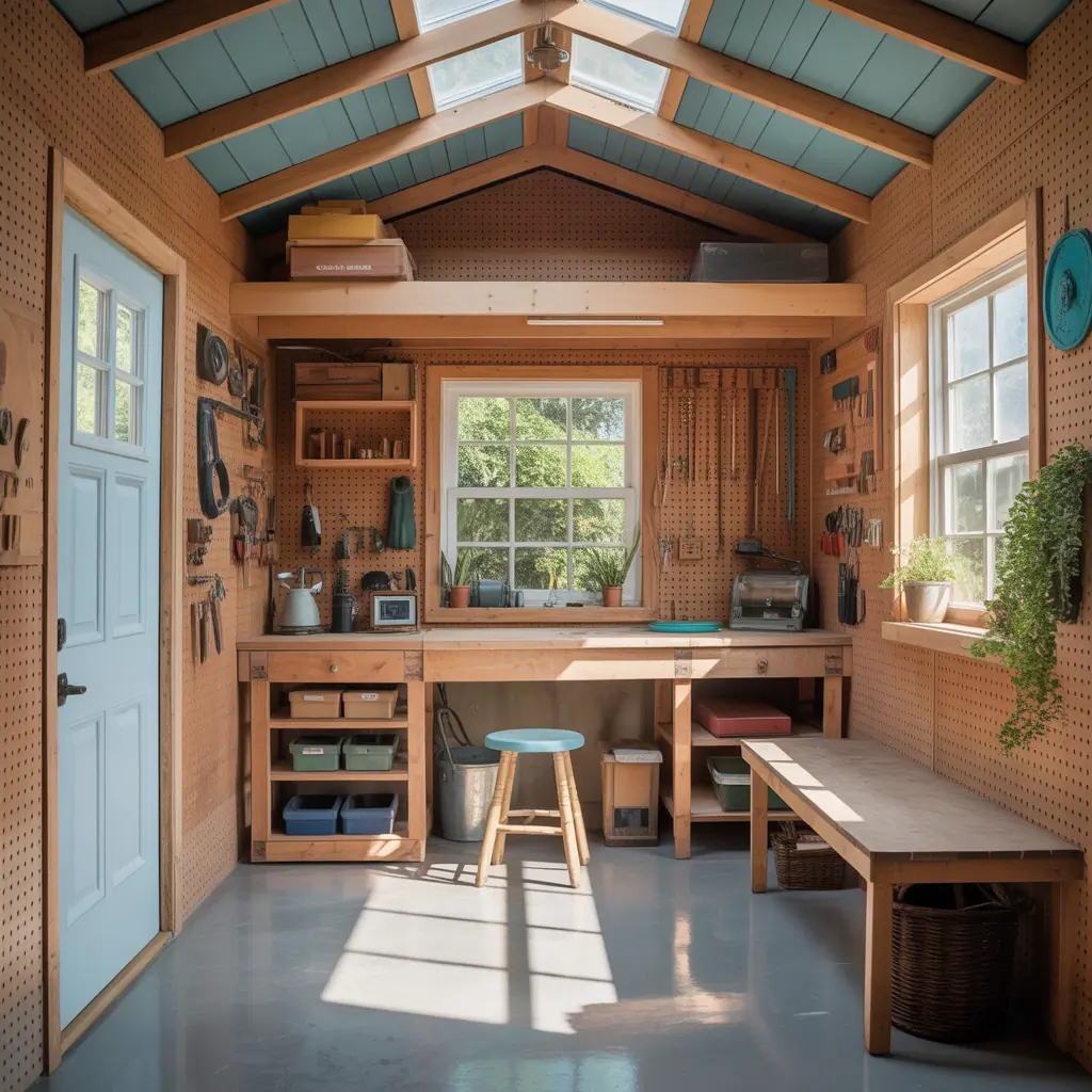 10x12 shed inside ideas