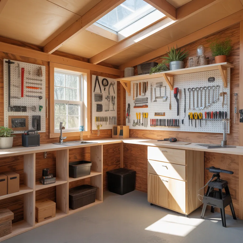 10x12 shed inside ideas