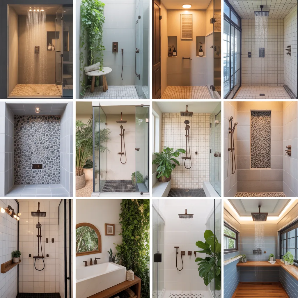 3x5 showers ideas