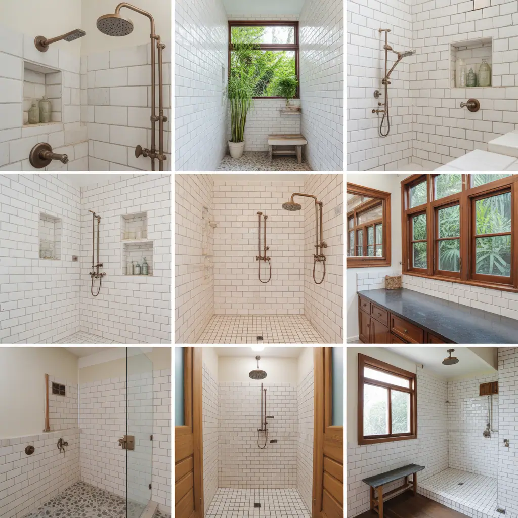 3x5 showers ideas