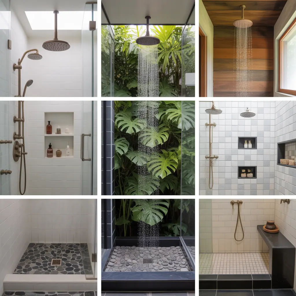 3x5 showers ideas