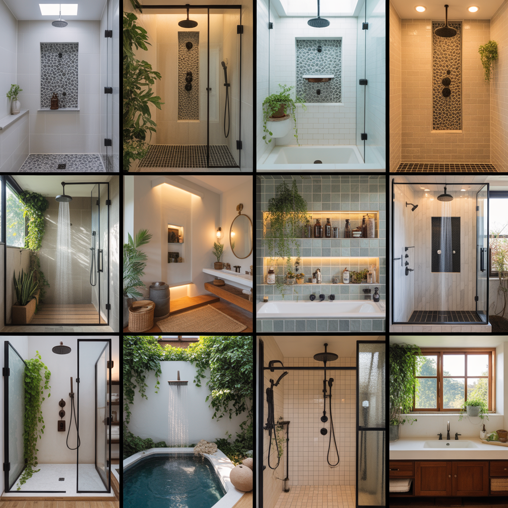 3x5 showers ideas
