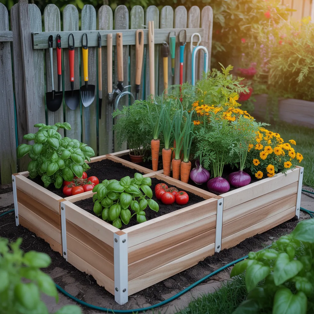 4x8 raised bed outdoor vegetable garden layout ideas companion plants