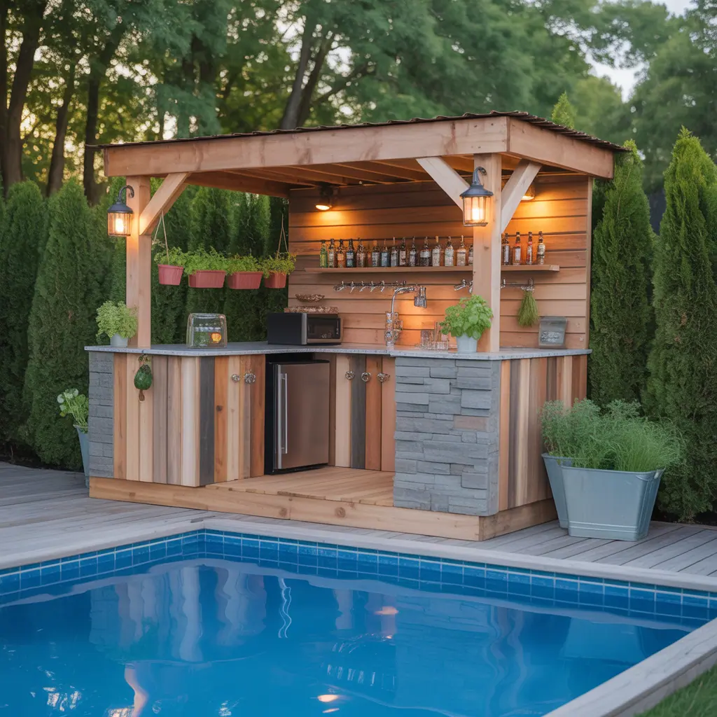above ground pool bar concept