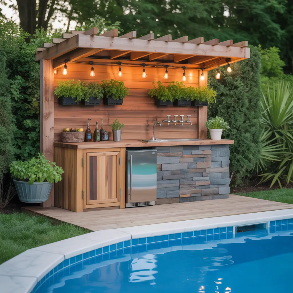 above ground pool bar concept