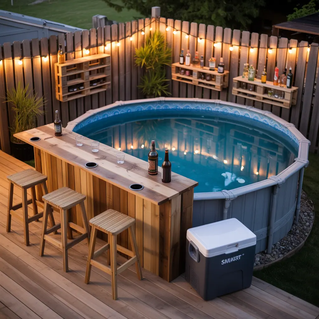 above ground pool bar concept