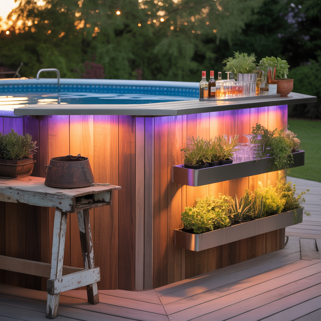 above ground pool bar concept
