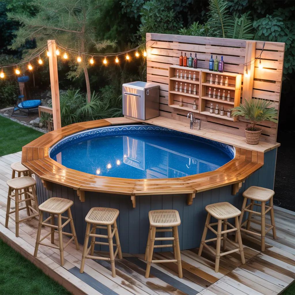 above ground pool bar concept