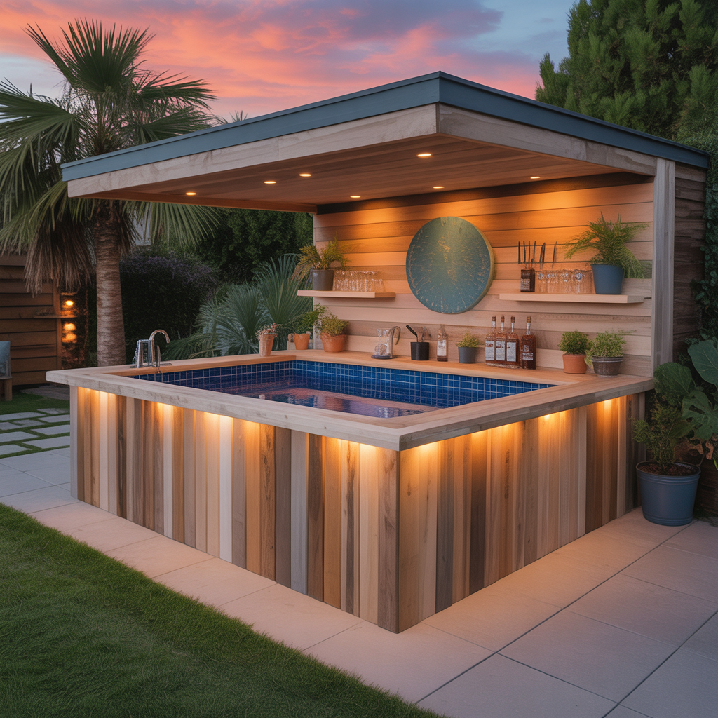 above ground pool bar concept