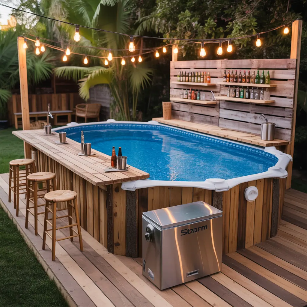 above ground pool bar concept