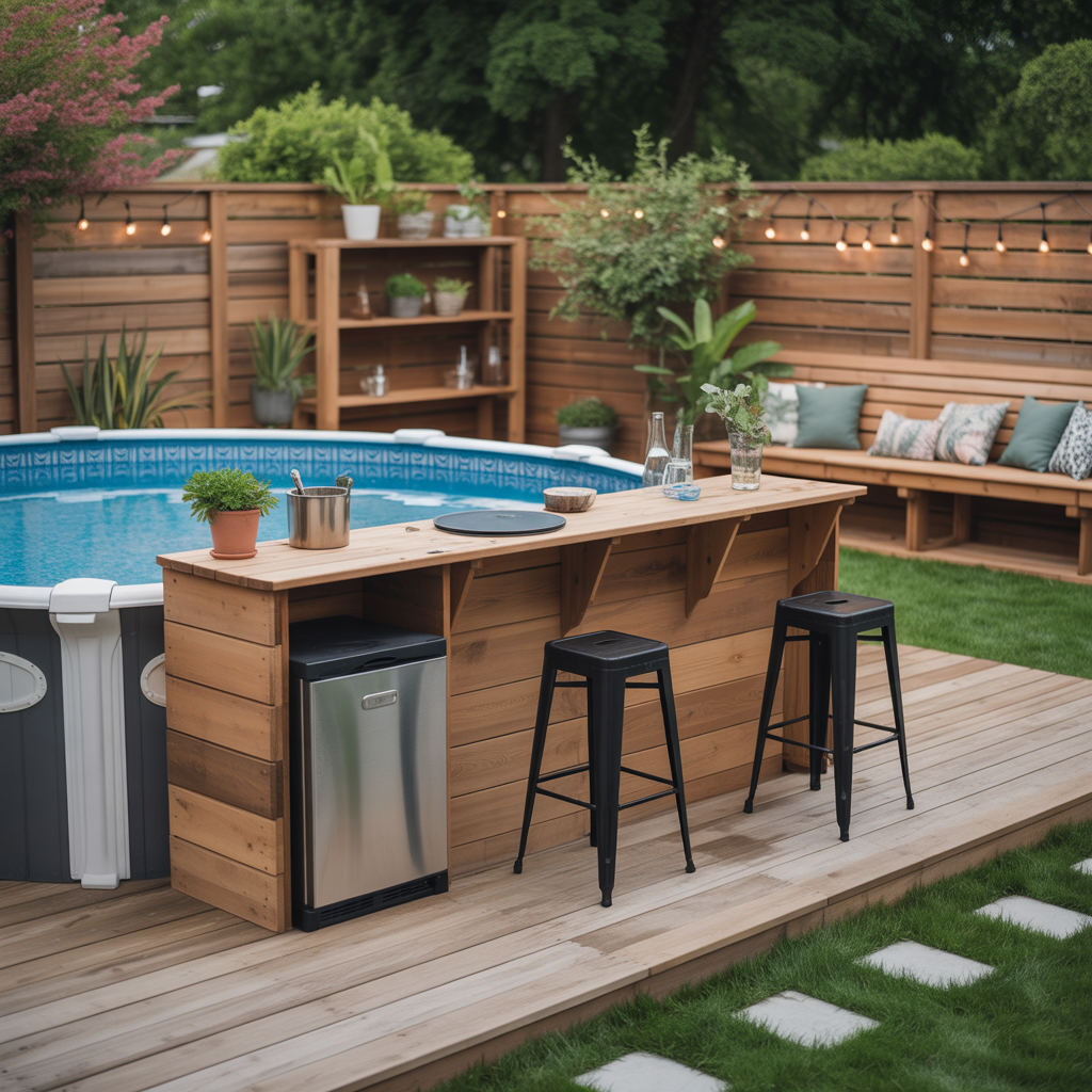 above ground pool bar concept