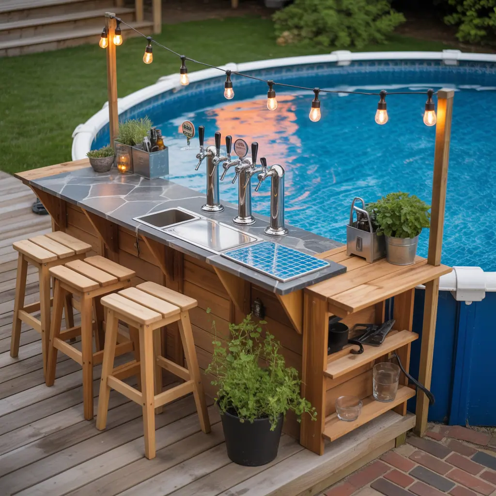 above ground pool bar concept