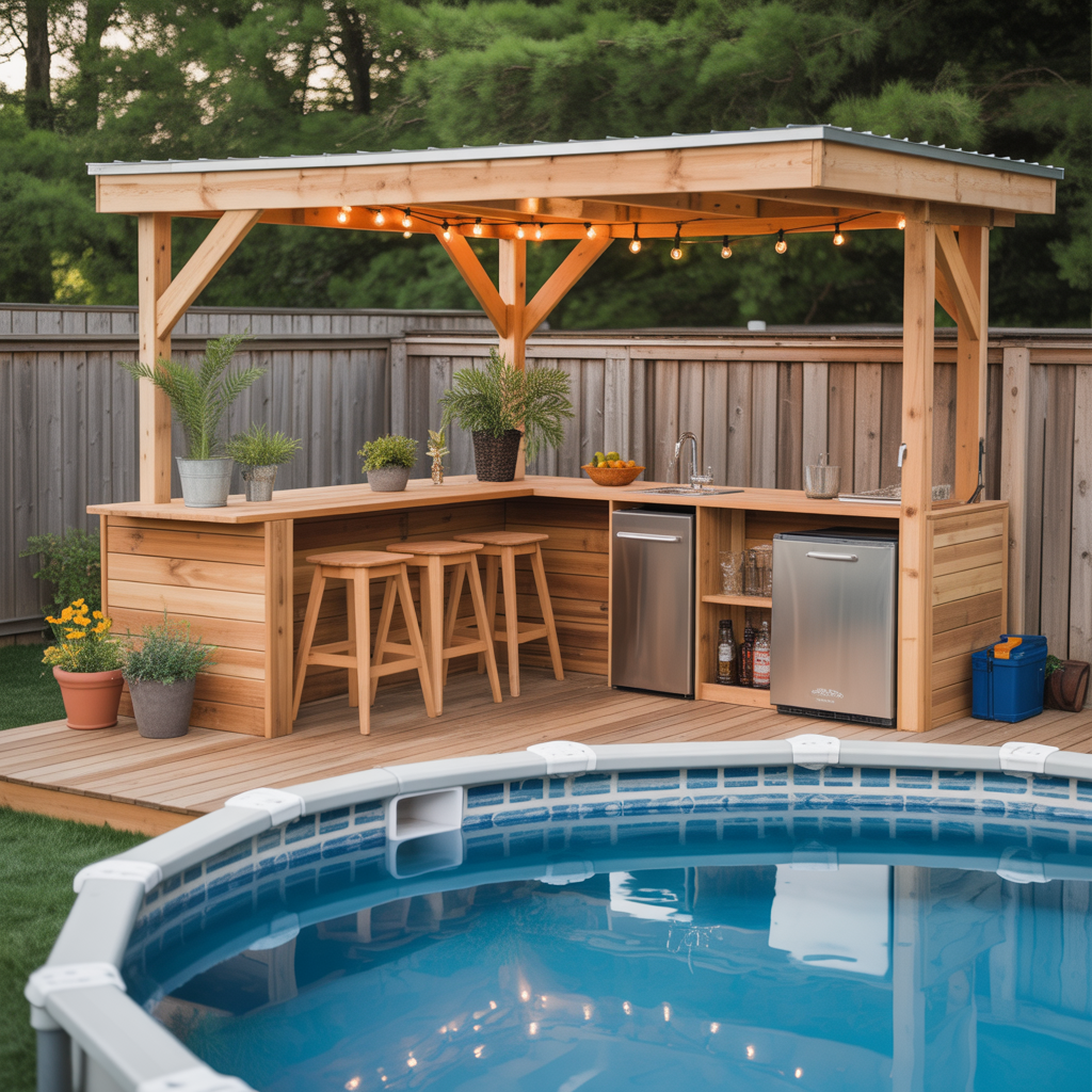 above ground pool bar concept