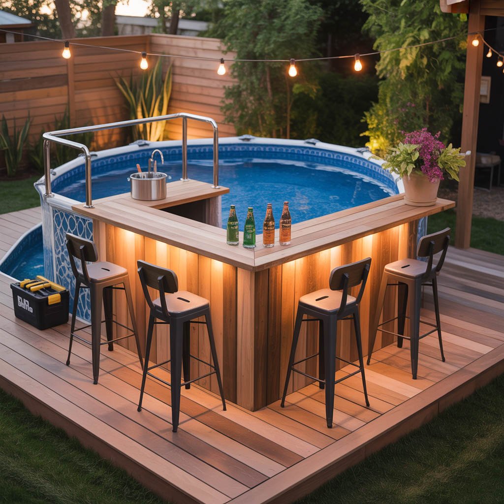 above ground pool bar concept