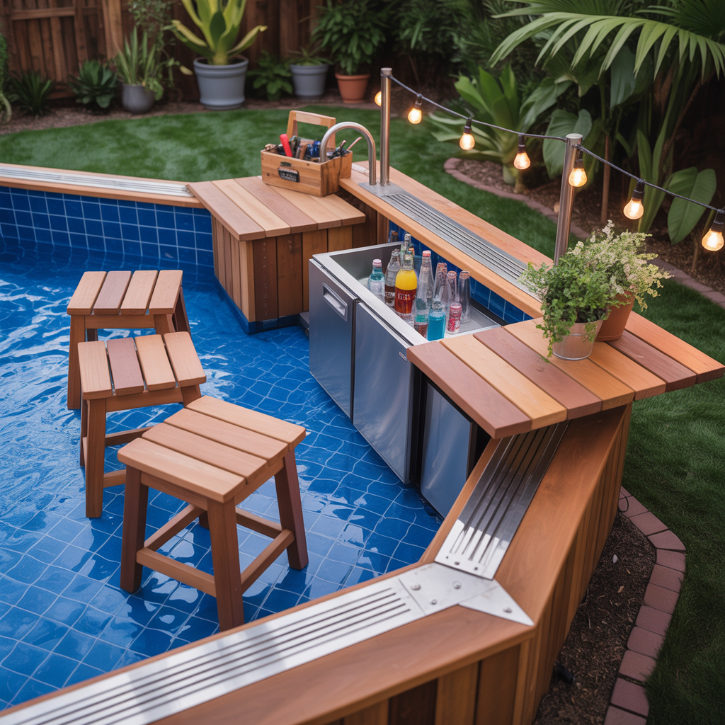above ground pool bar concept