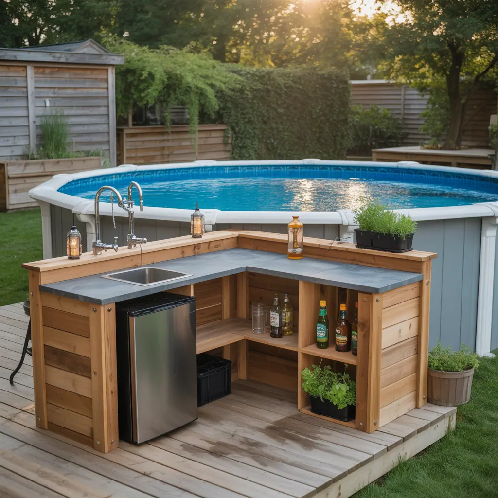 above ground pool bar concept