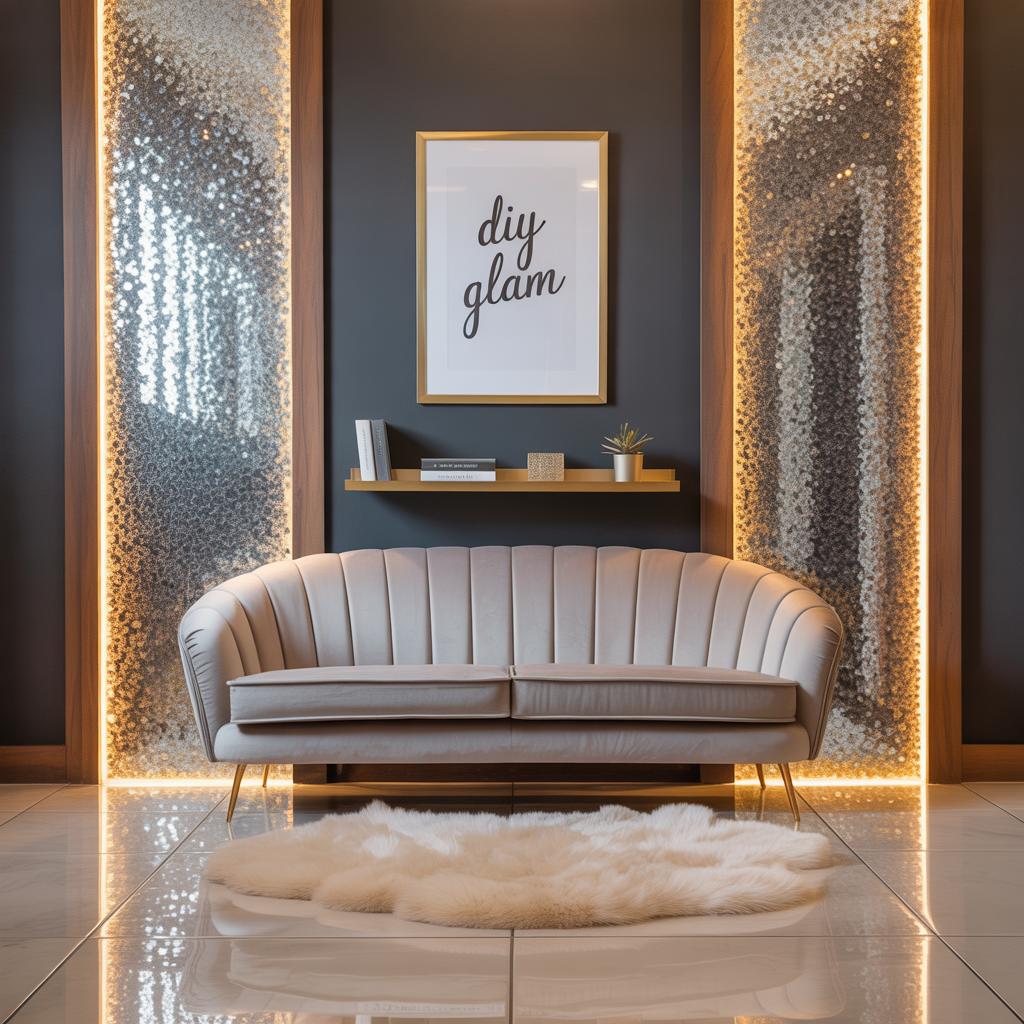 accent wall ideas glitter