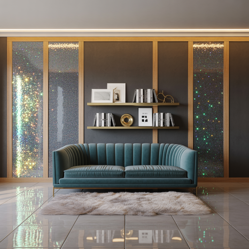 accent wall ideas glitter