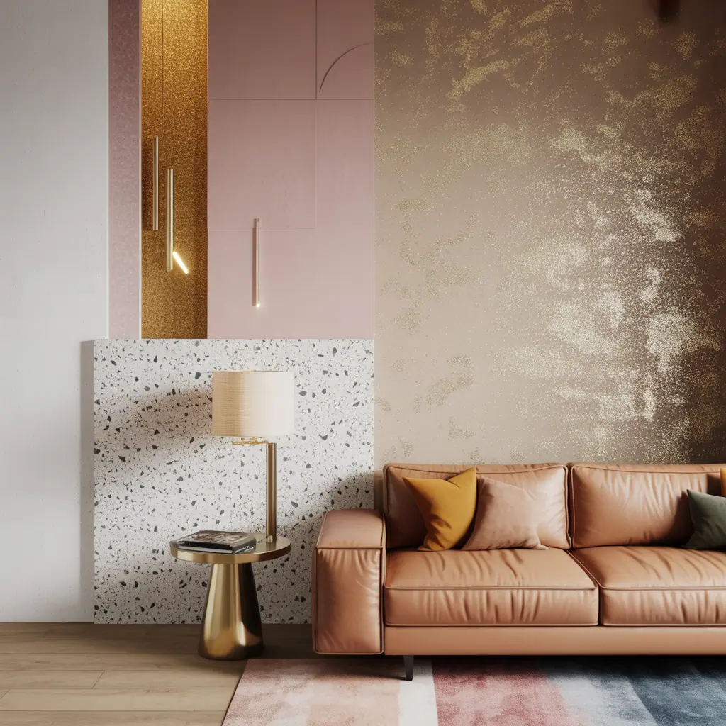 accent wall ideas glitter