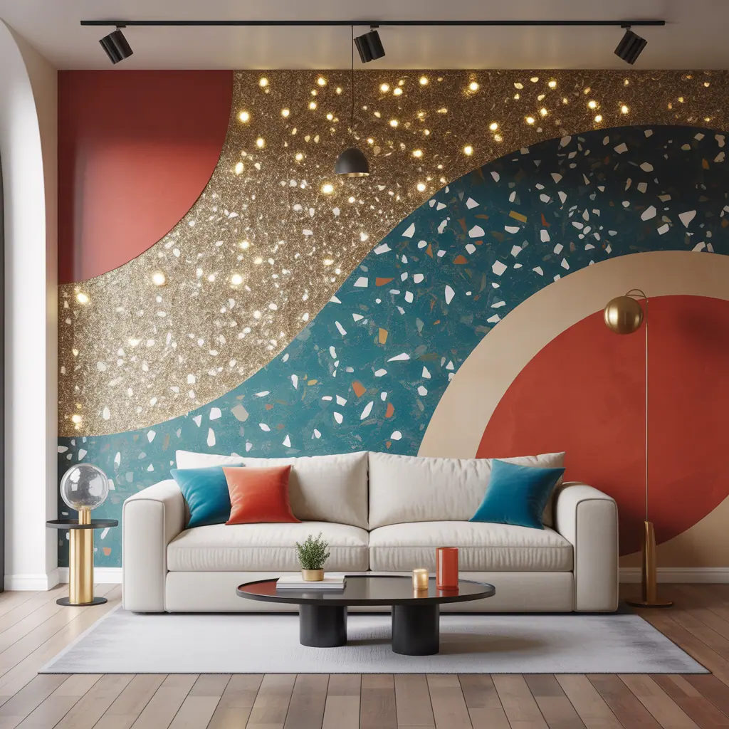 accent wall ideas glitter