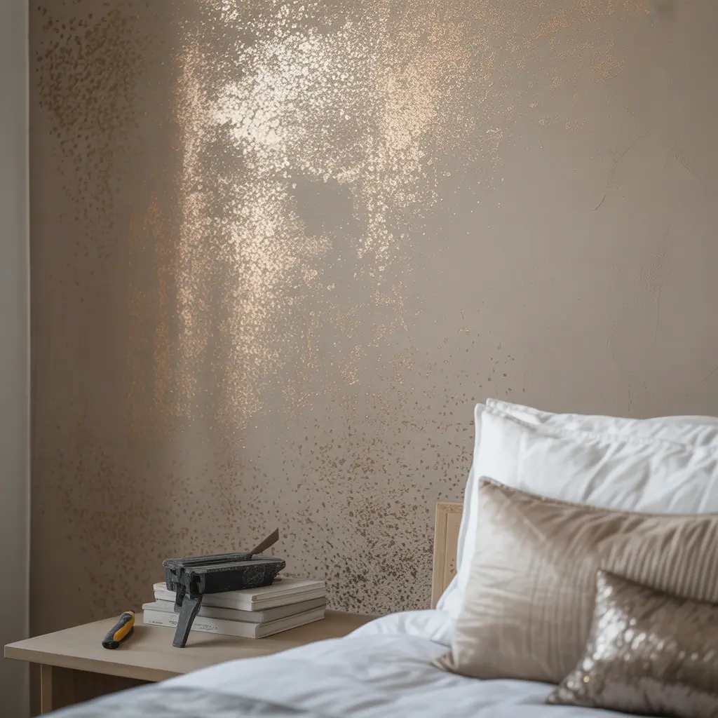 accent wall ideas glitter