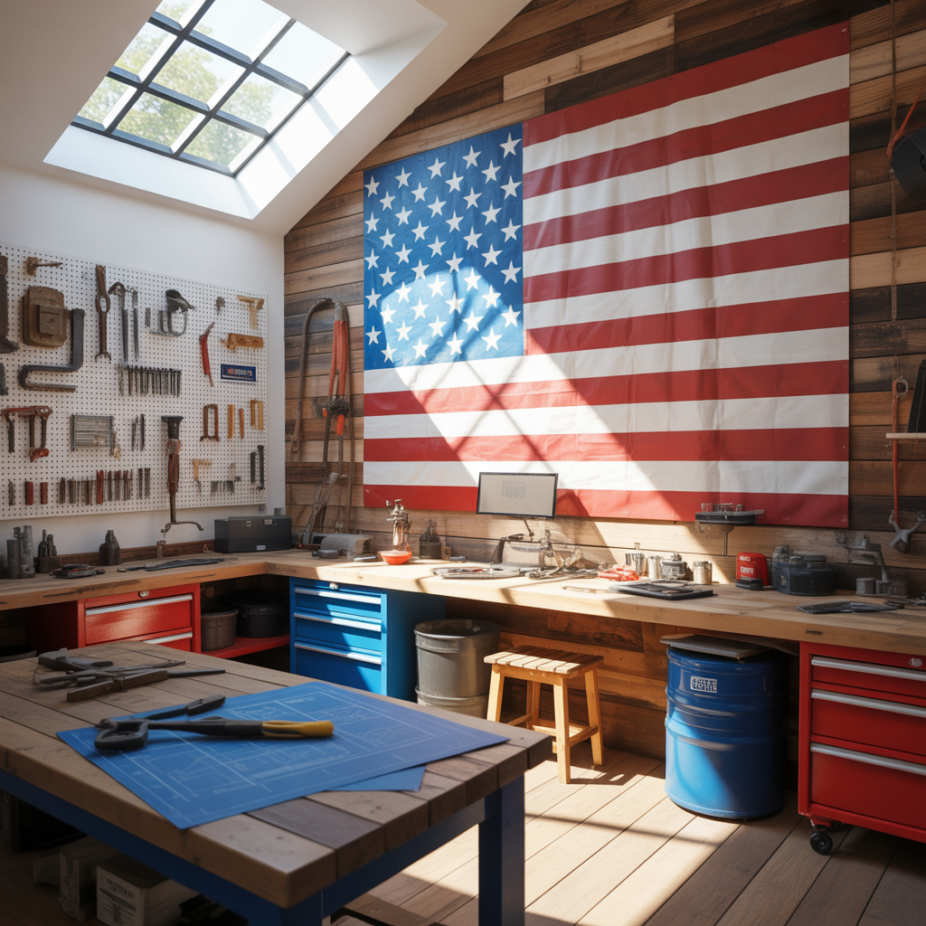 american flag room concept