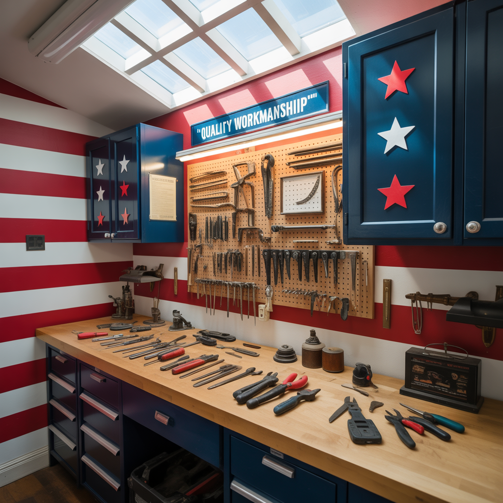 american flag room concept