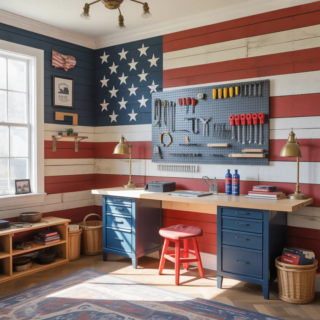 american flag room concept