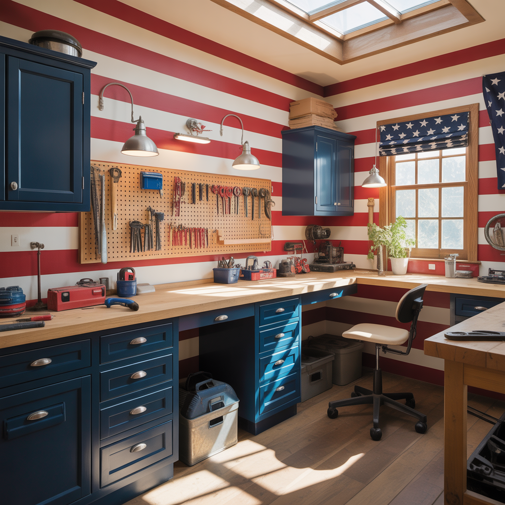american flag room concept