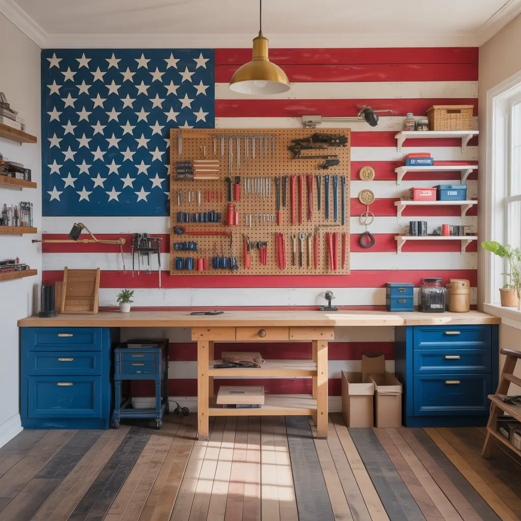 american flag room concept