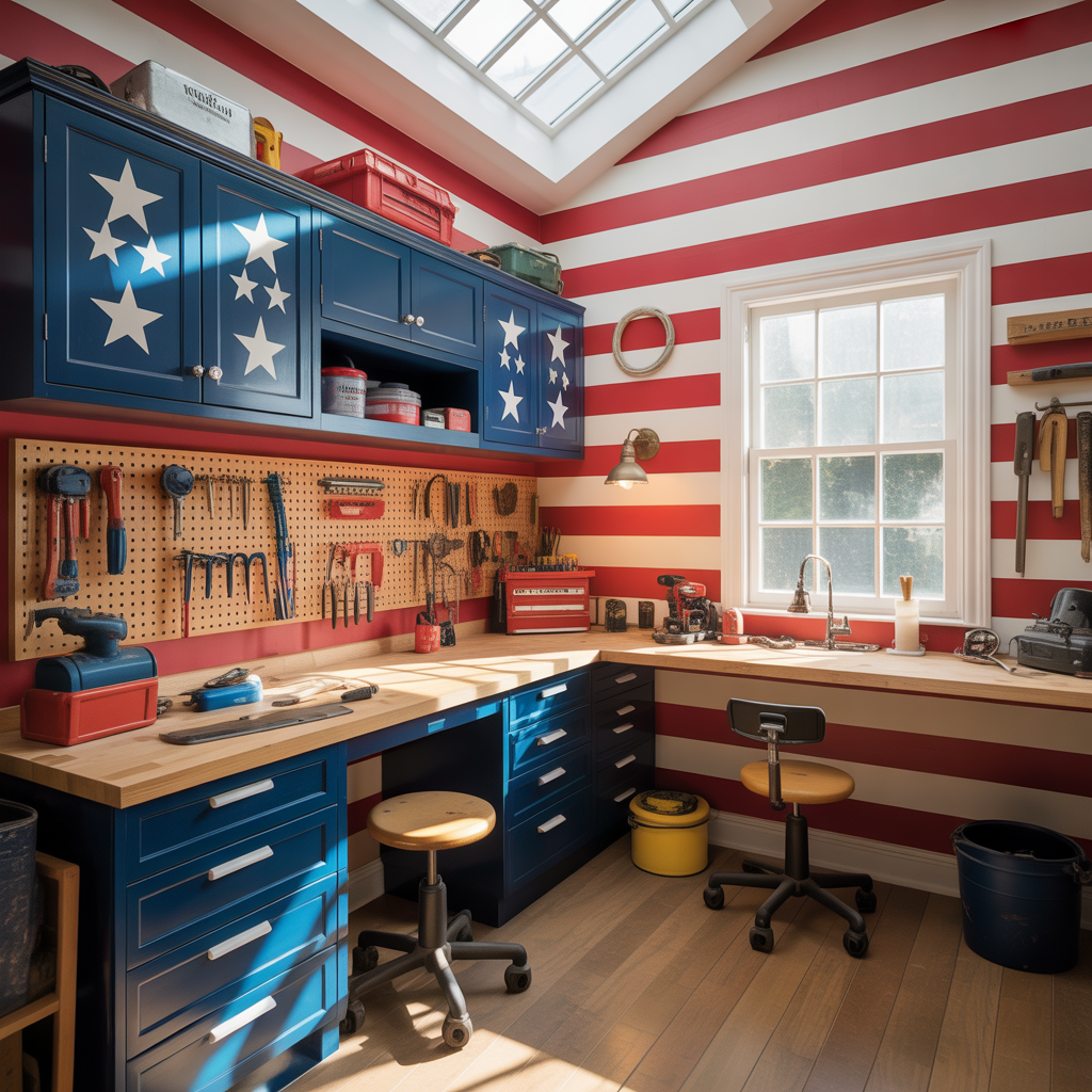 american flag room concept