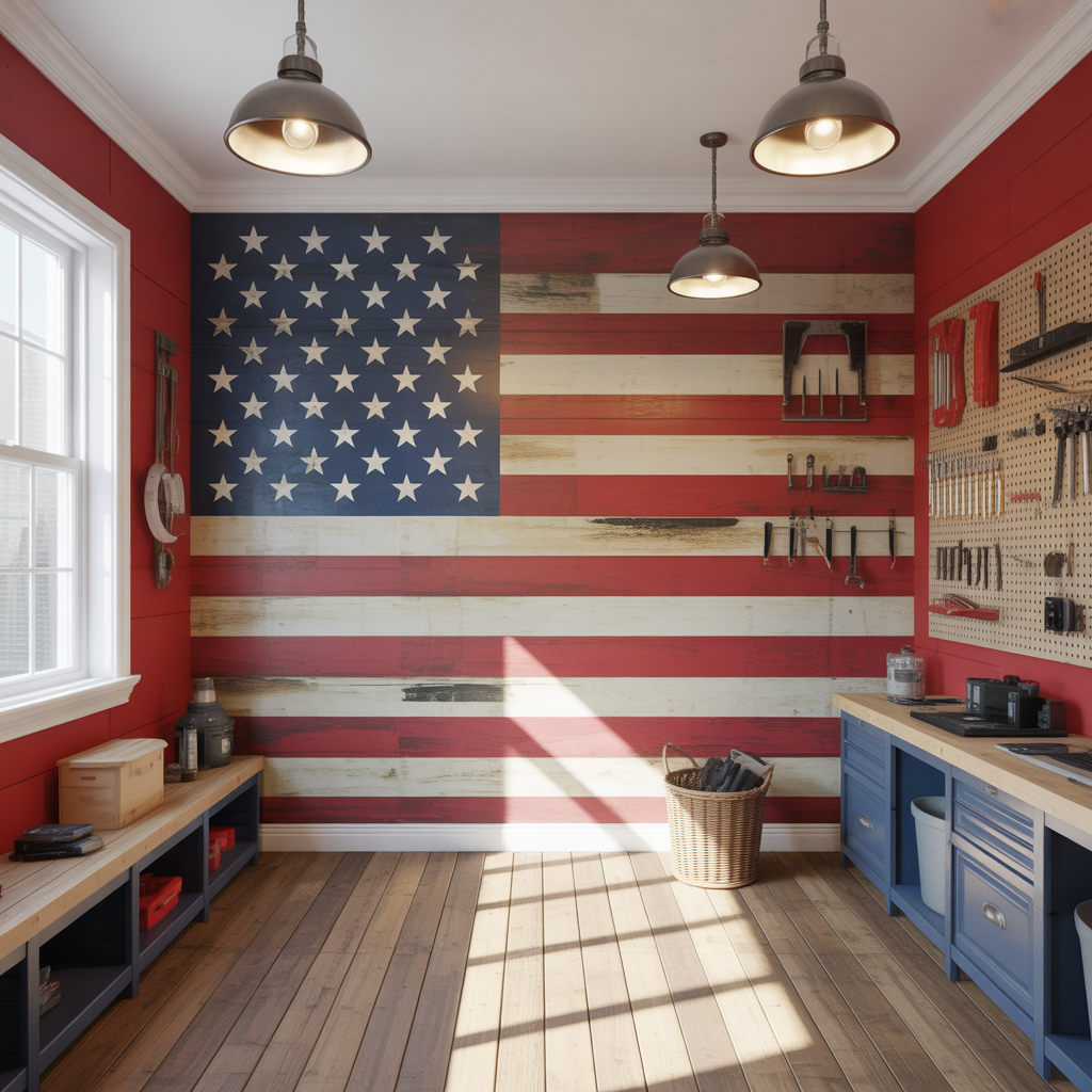 american flag room concept
