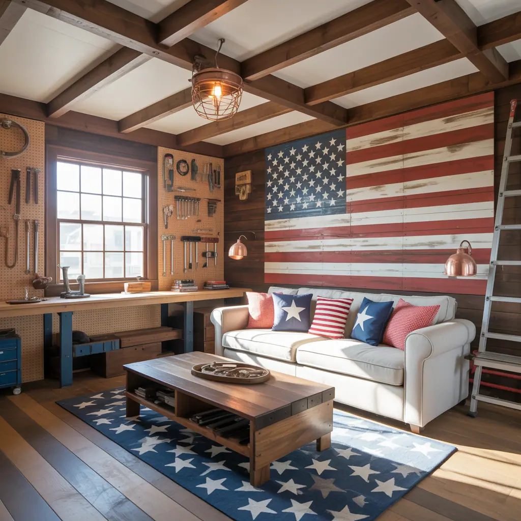american flag room concept