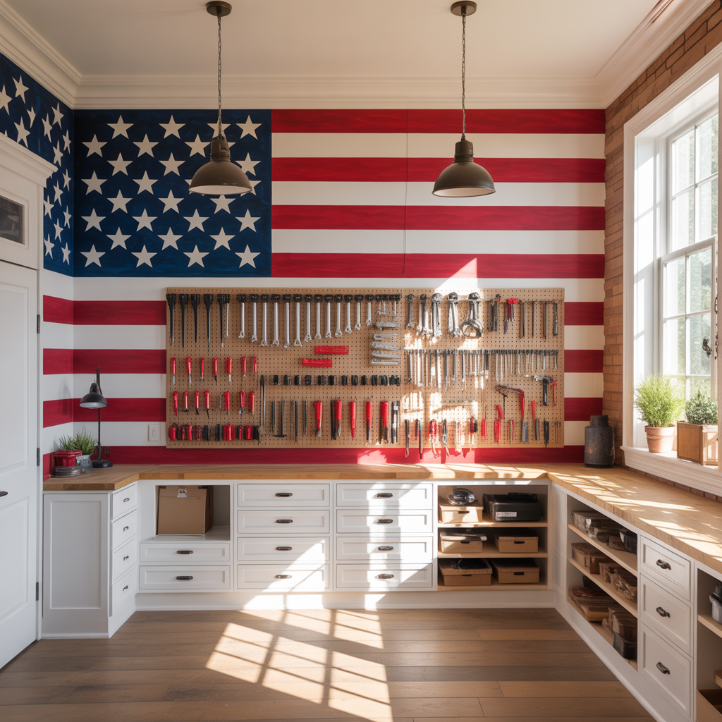 american flag room concept