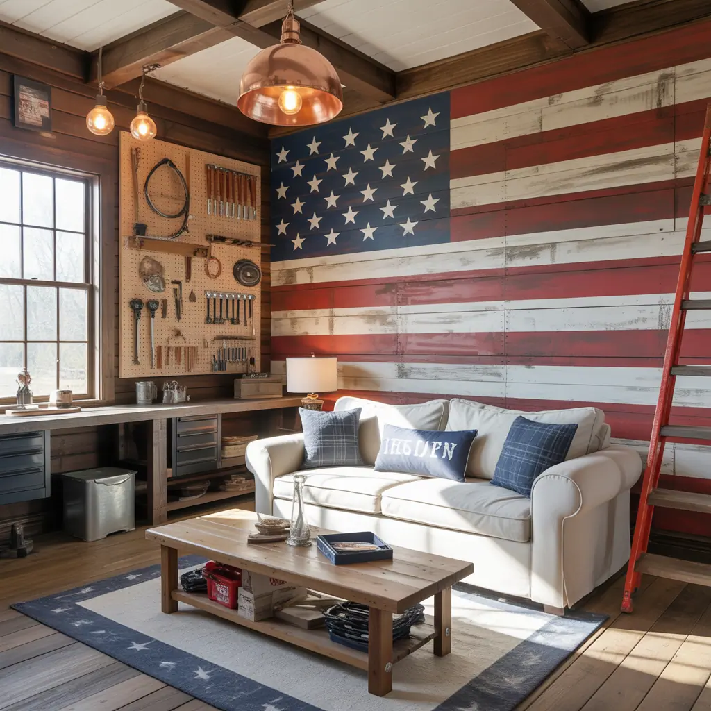 american flag room concept