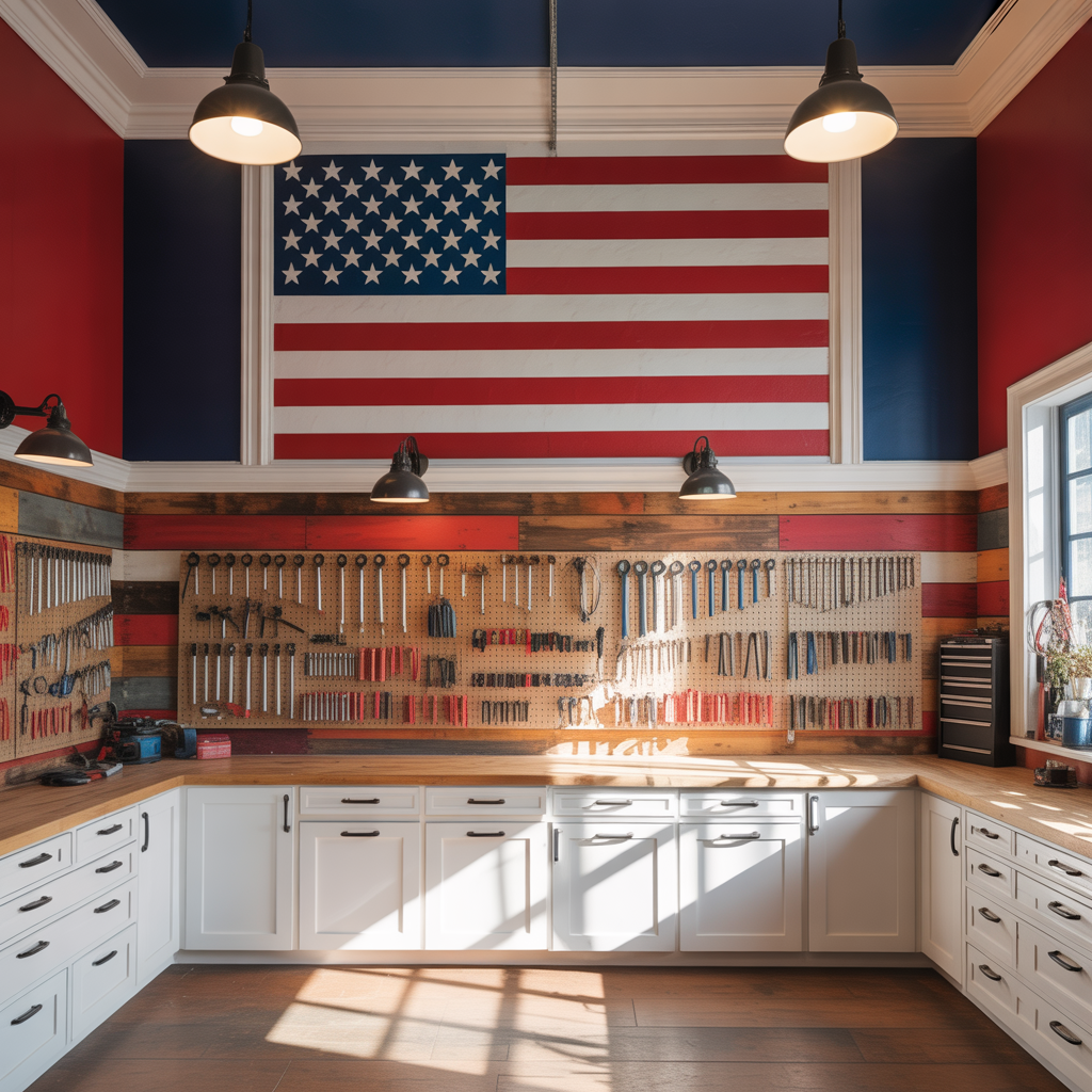 american flag room concept