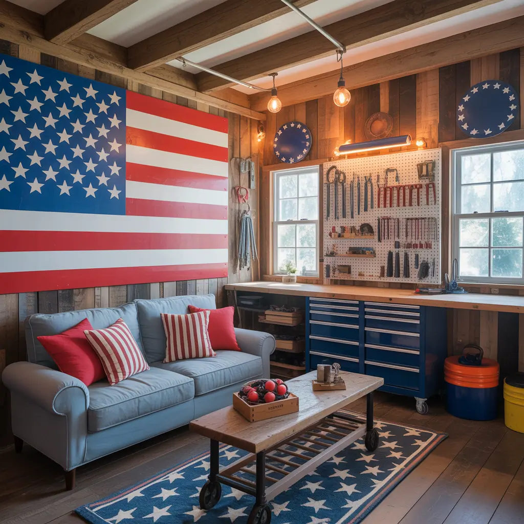 american flag room concept