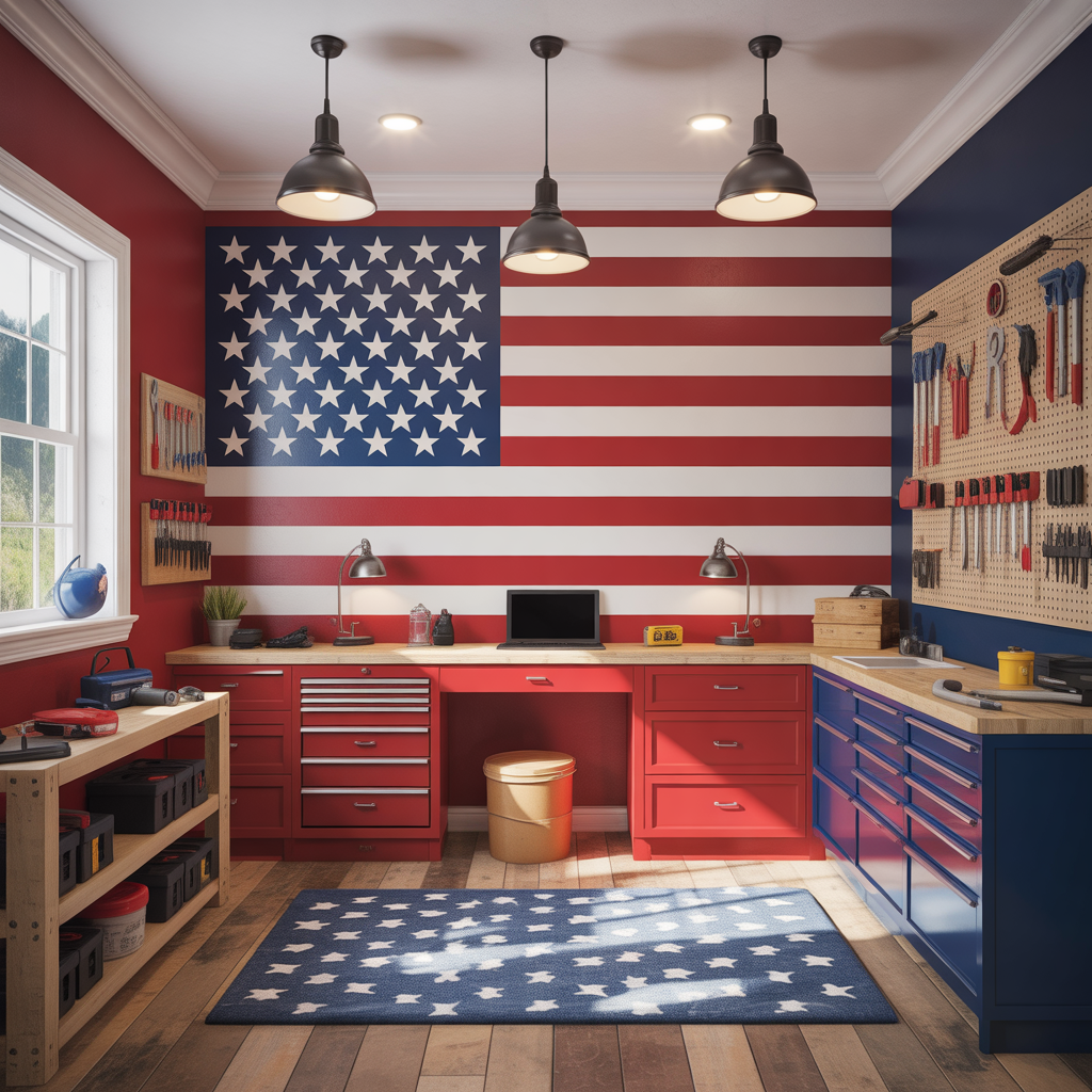 american flag room concept