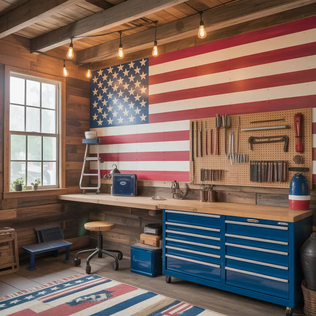 american flag room concept