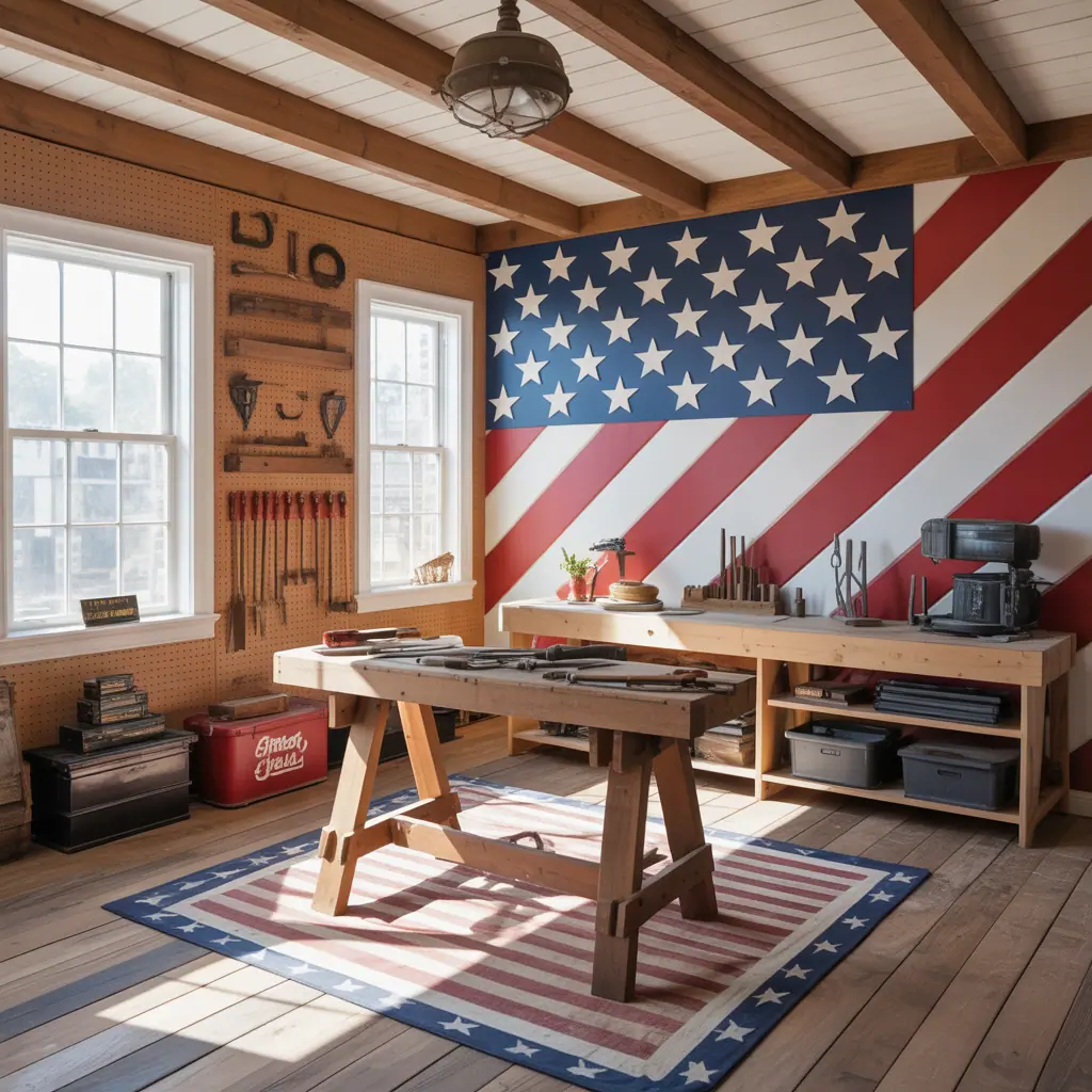 american flag room concept