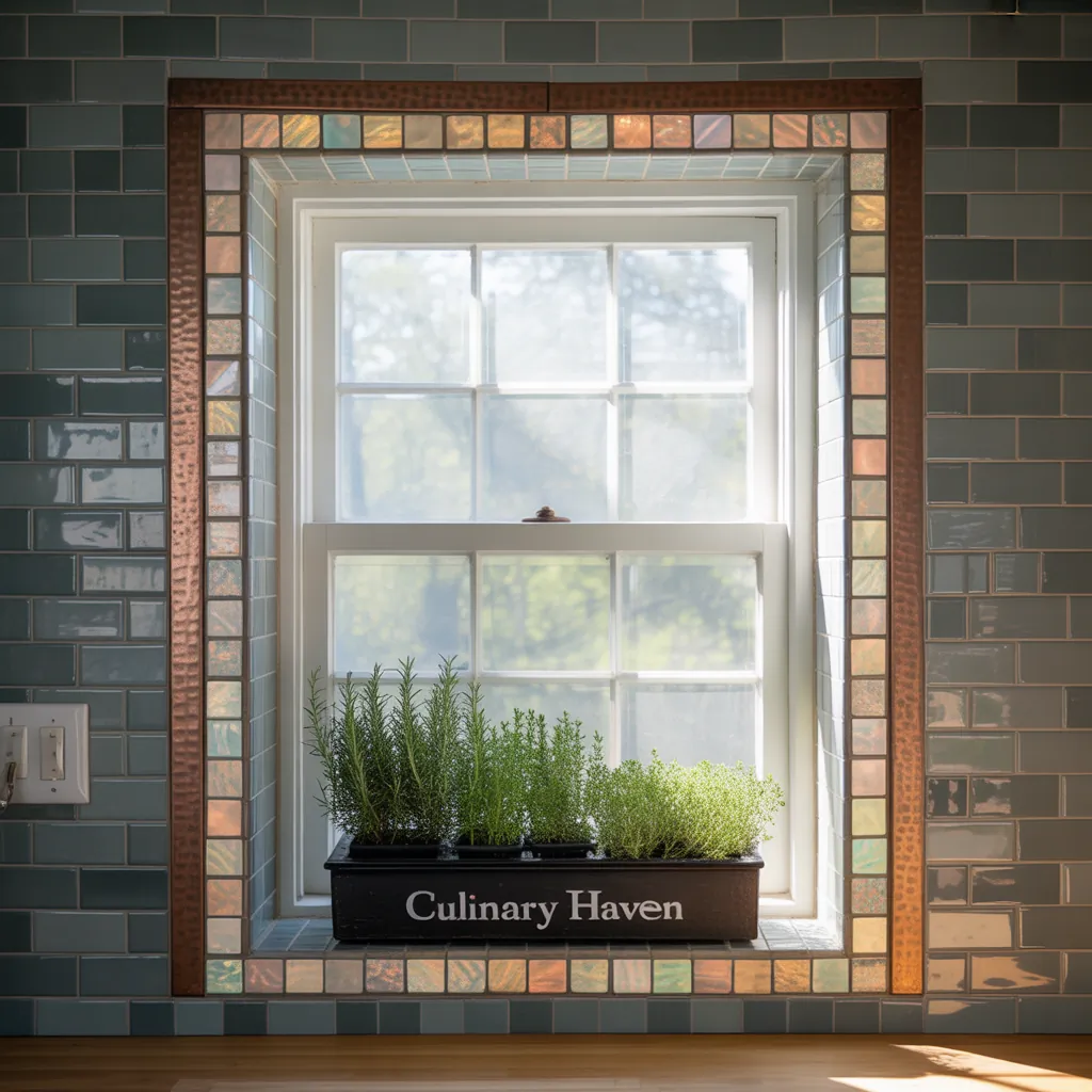 backsplash ideas around window frame